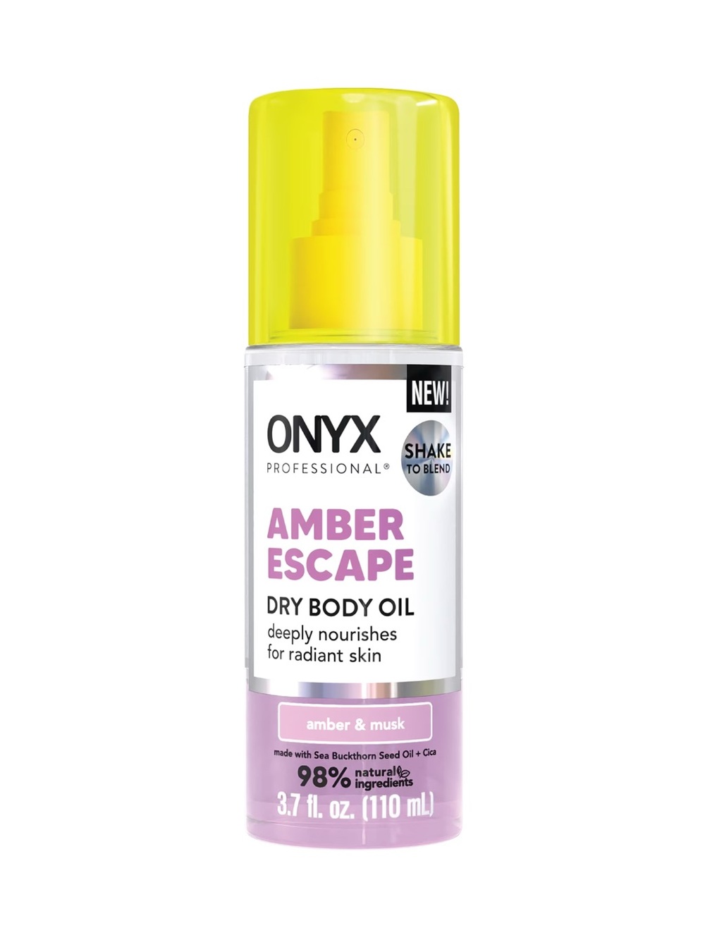 ONYX Amber Escape Dry Body Oil –
Scent- Amber & Musk 3.7 fl oz/ 110 ml- NWT